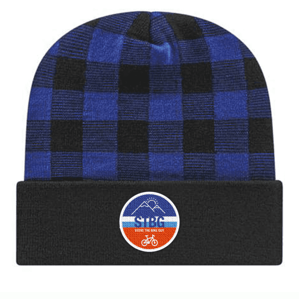 12" Plaid Cuffed Knit Beanie