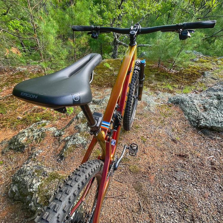 View of saddle and handlebars on Allied MTB