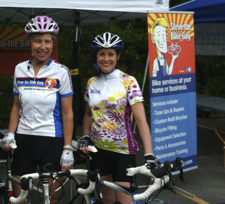 Kristin and a friend at Cycle the Wave