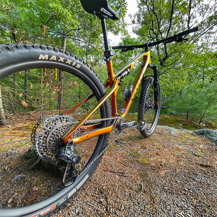 Close up of Allied mountain bike drivetrain