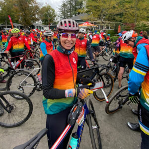 Kristin with a group at PMC Unpaved