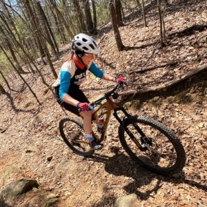 Kristin riding on her BC40