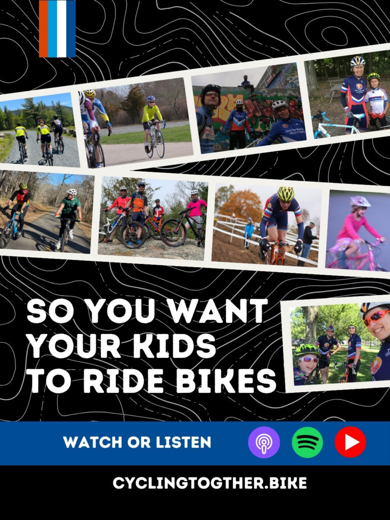 Photo montage of rides with the kids.